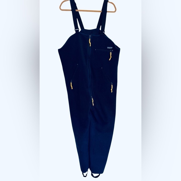 Vintage Patagonia Synchilla Fleece Ski Suit Bib Size XL - Picture 1 of 7